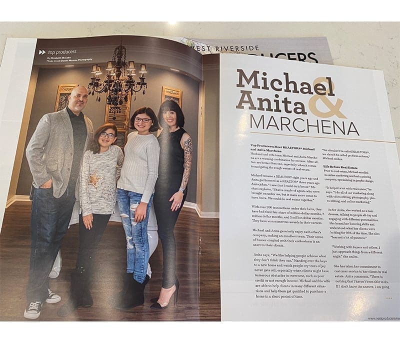 Realtors Michael Anita Marchen featured in Real Producers Magazine