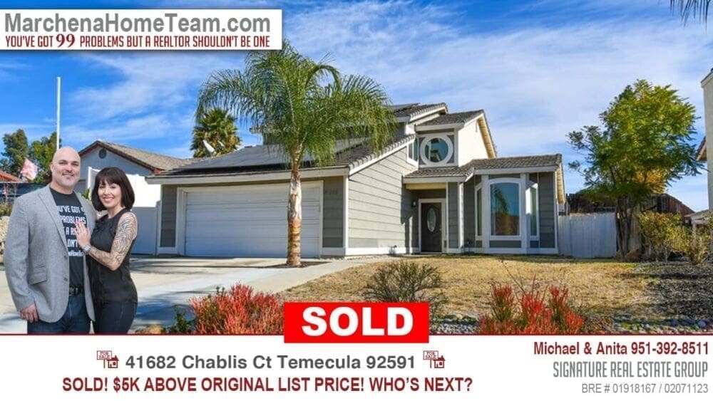 Sold 41682 Chablis Ct Temecula 92591