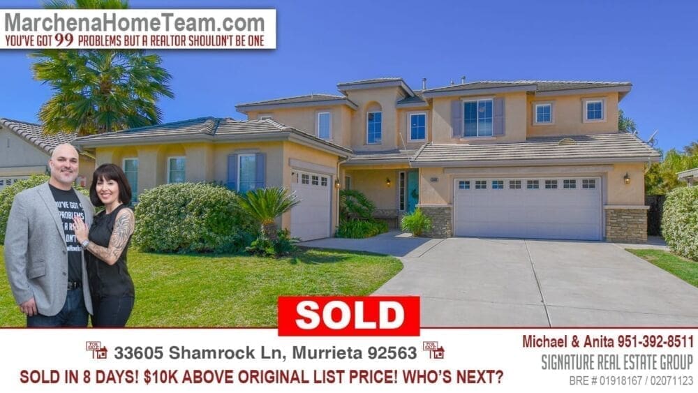 Sold 33605 Shamrock Ln Murrieta 92563