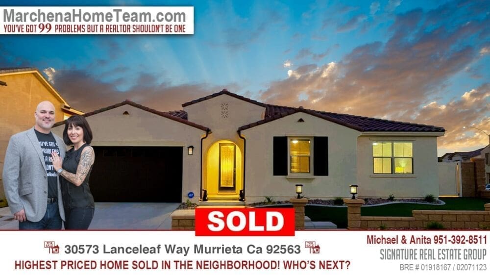 Sold 30573 Lanceleaf Way Murrieta Ca 92563